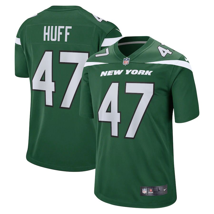 Men New York Jets 47 Bryce Huff Nike Gotham Green Game NFL Jersey